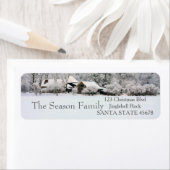 Winter farm Holiday Address Label (Insitu)