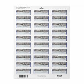Winter farm Holiday Address Label (Vorne)