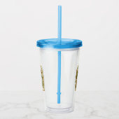 Winter Farm Scene Bird auf Zweig im Birdcage Acryltrinkbecher (Rechts)