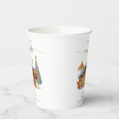 Winter Farmer Market Teddy Bear Baby Shower  Pappbecher (Links)