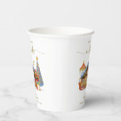 Winter Farmer Market Teddy Bear Baby Shower Pappbecher (Rechts)