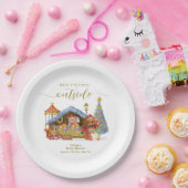 Winter Farmer Market Teddy Bear Baby Shower  Pappteller (Party)