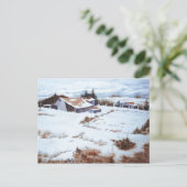 "Winter Farms" Landstraßen Postkarte (Stehend Vorderseite)