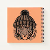 Winter Fashion Ready Tiger Notizblock (Rückseite)