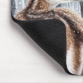 Winter Fauna in einem Wald Mousepad (Ecke)
