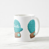 Winter Fäustlinge süße Schneeflocken Handschuhe Kaffeetasse (VorderseiteRechts)