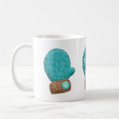Winter Fäustlinge süße Schneeflocken Handschuhe Kaffeetasse (Links)