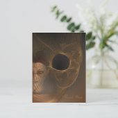 Winter Fee Fraktal Kunst Postkarte (Stehend Vorderseite)