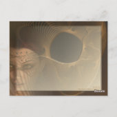 Winter Fee Fraktal Kunst Postkarte (Rückseite)