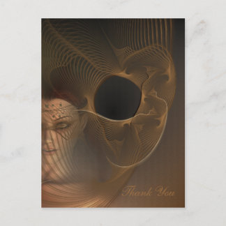 Winter Fee Fraktal Kunst Postkarte