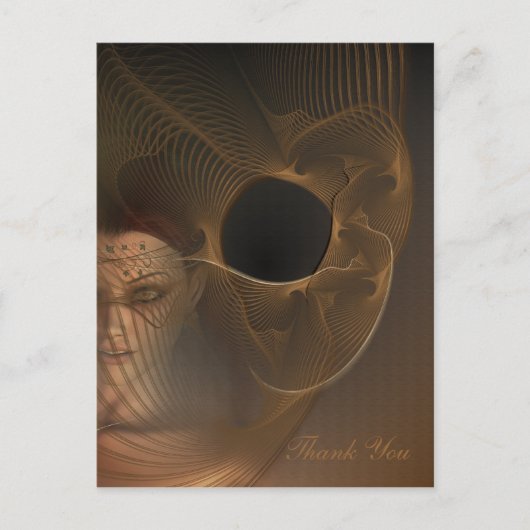 Winter Fee Fraktal Kunst Postkarte (Vorderseite)