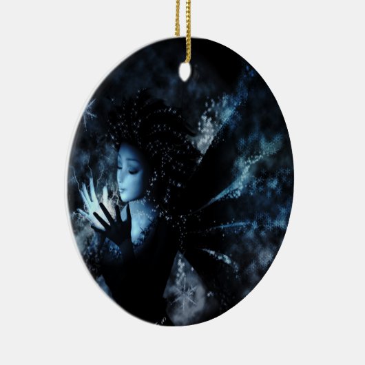 Winter-Fee-Verzierung Keramik Ornament (Rechts)