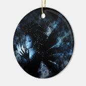 Winter-Fee-Verzierung Keramik Ornament (Links)