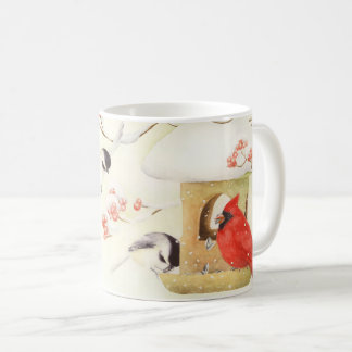 Winter Feeder Kardinal und Chickadee Tasse