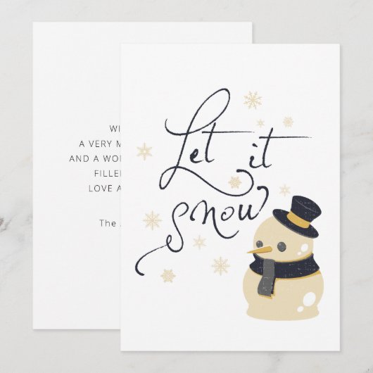 Winter Feiertagskarte (Vorne/Hinten)