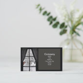 Winter-Fenster-Visitenkarten Visitenkarte (Stehend Vorderseite)