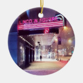 Winter-Festzelt Keramik Ornament (Vorne)