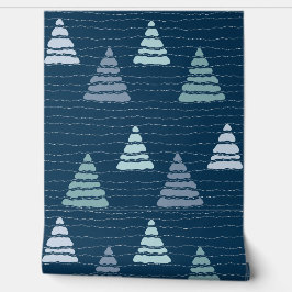 Winter Fichtenwald mit Perlen Tapete