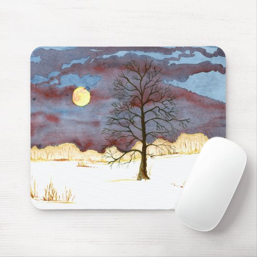 Winter Field Mouse Pad Mousepad (Mit Mouse)