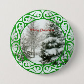 Winter Fir Trees Button (Vorderseite)