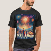 Winter Fireworks Spectacle – New Years Celebration T-Shirt (Vorderseite)