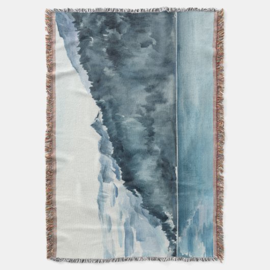 Winter Fjords Decke (Vorderseite Vertikal)