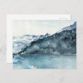 Winter Fjords Postkarte (Vorne/Hinten)