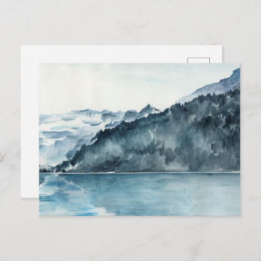 Winter Fjords Postkarte (Vorne/Hinten)