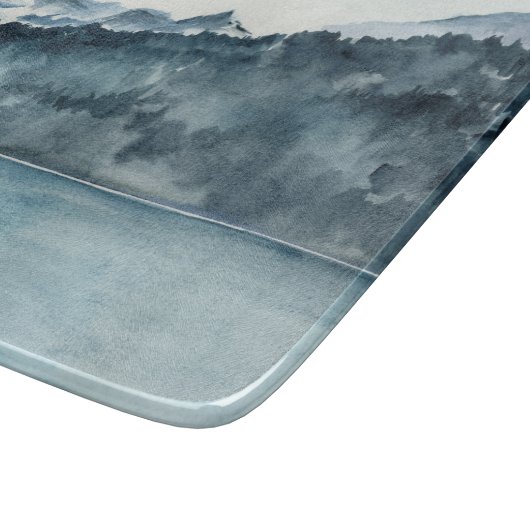 Winter Fjords Schneidebrett (Ecke)