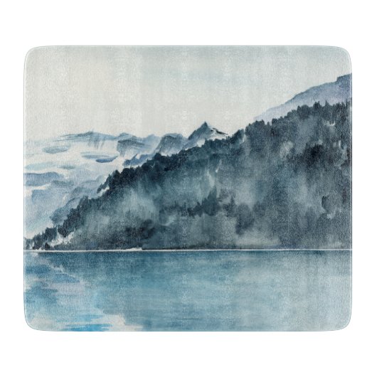 Winter Fjords Schneidebrett (Vorderseite)