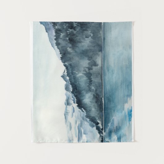 Winter Fjords Wandteppich (Vorderseite)