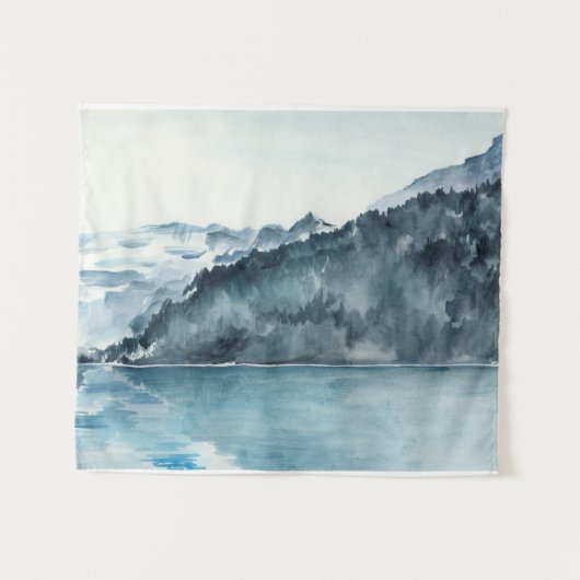 Winter Fjords Wandteppich (Vorderseite (Horizontal))