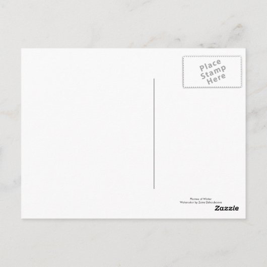 Winter-Flammen Postkarte (Rückseite)