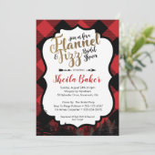 Winter-Flanell-Brautparty-Einladung Einladung (Stehend Vorderseite)