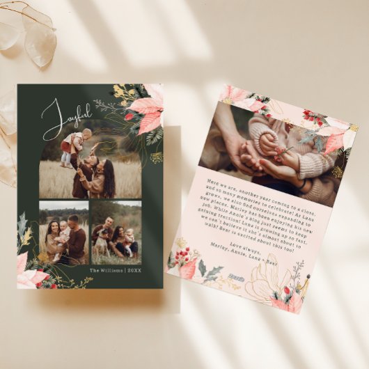 Winter Floral Arch Joyful Vier Foto Weihnachten