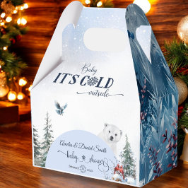 Winter Floral Baby Cold Outdoor Bären Red Bird Geschenkschachtel