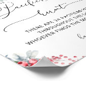 Winter Floral Baby Dusche Schnuller Jagdspiel Poster (Ecke)