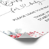 Winter Floral & Berry Books für Baby Poster (Ecke)