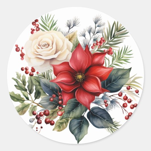 Winter Floral Bouquet Stickers (Vorderseite)