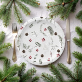 Winter Floral Brautparty Pappteller