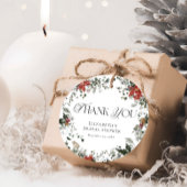 Winter Floral Brautparty Vielen Dank Geschenkanhänger