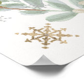 Winter Floral Bridal Brunch Begrüßungszeichen Poster (Ecke)