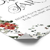 Winter Floral Bridal Date Night Ideas Date Jar Poster (Ecke)