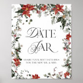 Winter Floral Bridal Date Night Ideas Date Jar Poster (Vorne)