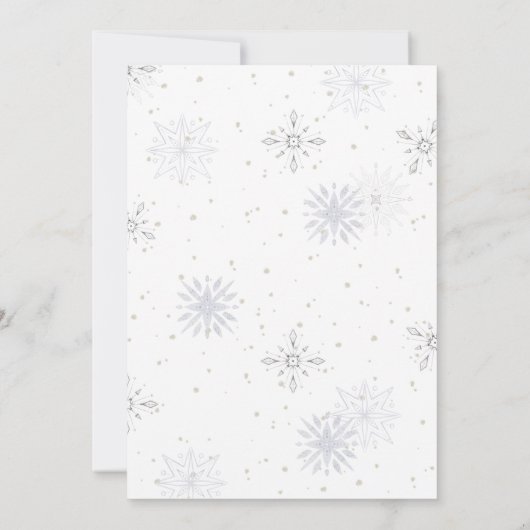 Winter Floral Bridal Dusche Einladung (Rückseite)