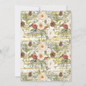 Winter Floral Bubbles Brunch & Bloom Bridal Shower Einladung (Rückseite)