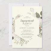 Winter floral | Einladung der Elfenbeinbindungspar (Vorderseite)