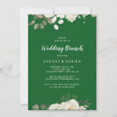 Winter floral |Einladung von Green Wedding Brunch Einladung (Vorderseite)