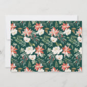 Winter floral | Foto Geburtstagspartei Einladung (Rückseite)