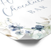 Winter Floral Frame Hot Chocolate Brautparty Poster (Ecke)